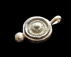 Zilver hanger met westerwals steengoed 6